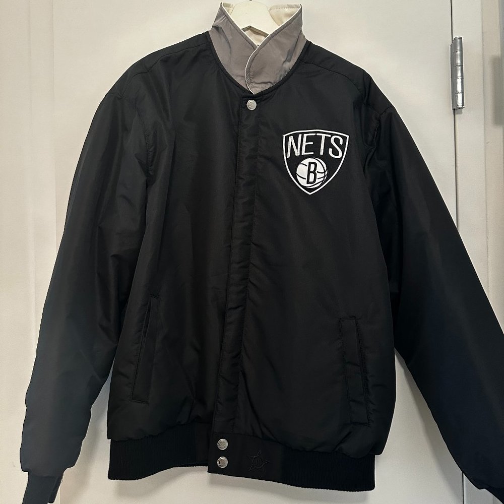 Brooklyn Nets Bomber / Varsity Jacket - Reversible - Large